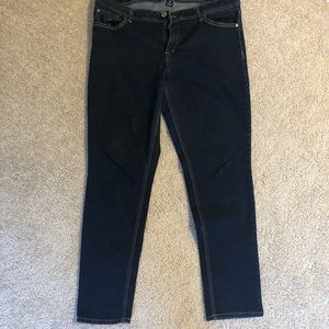 Dark wash skinny jeans
